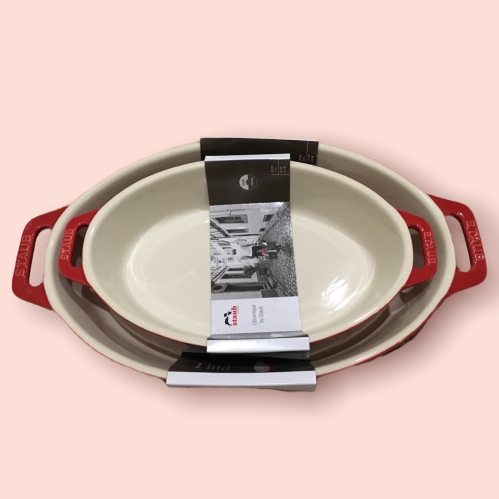 Staub Stoneware Oval Baking Dish Set of 2